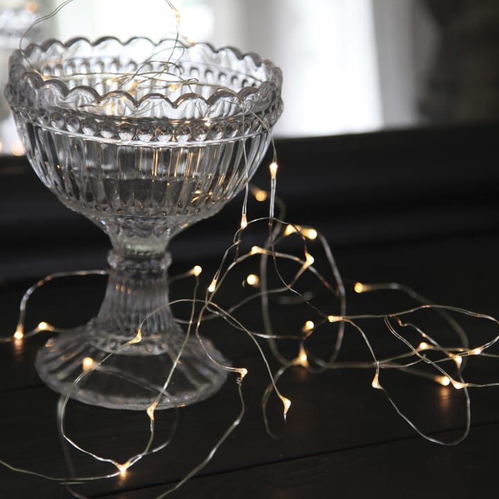 Dew Drop LED-Lichterkette mit Batterie, 4m, Silber Star Trading