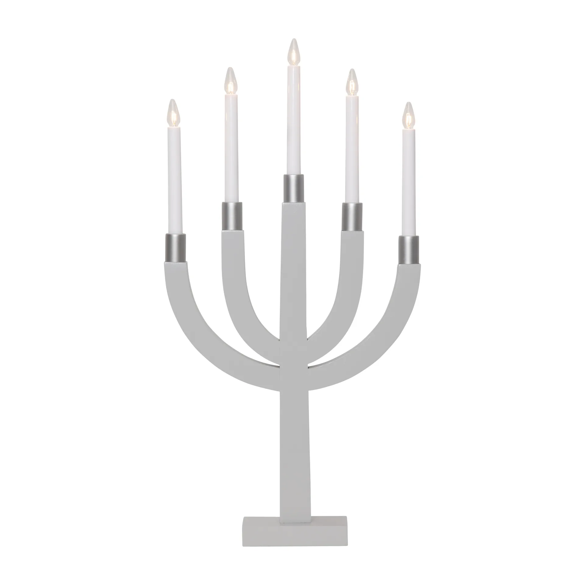 Elias Advents-Fensterleuchter, Grau Star Trading