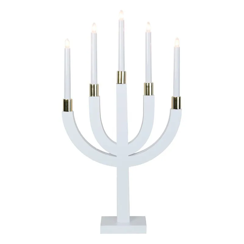 Elias Advents-Fensterleuchter, Weiß Star Trading