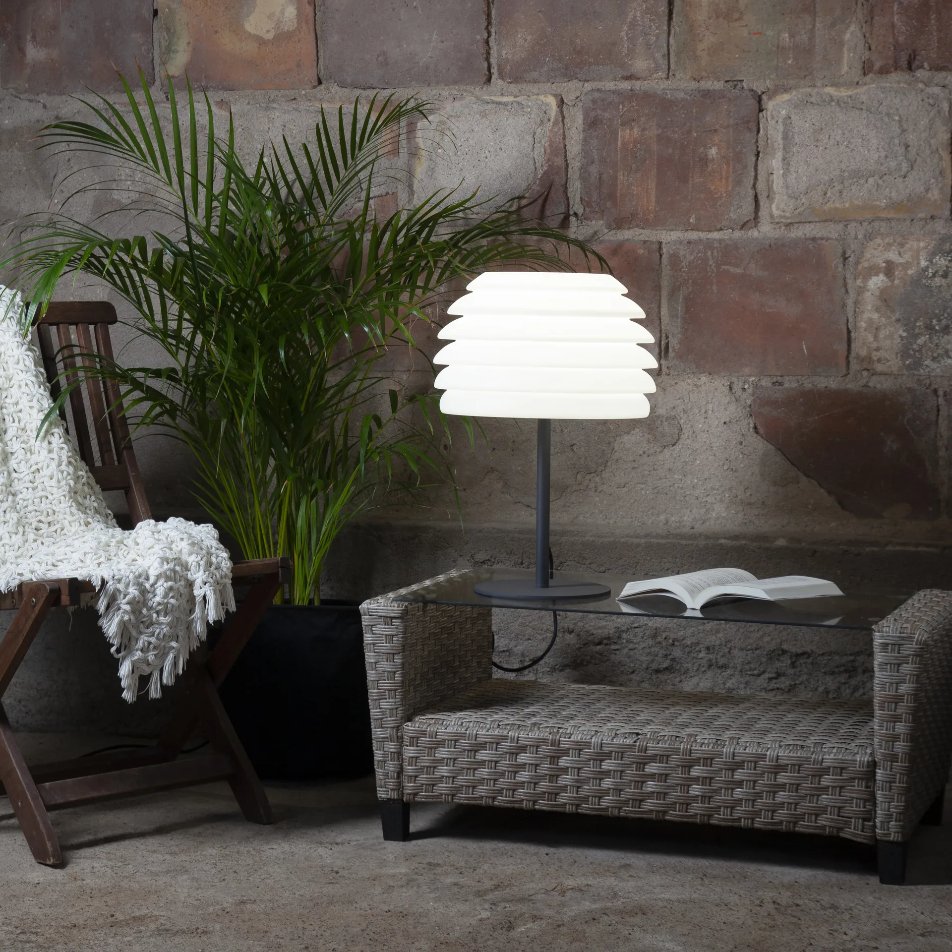 GardenLight Tischleuchte, Schwarz-weiß Star Trading