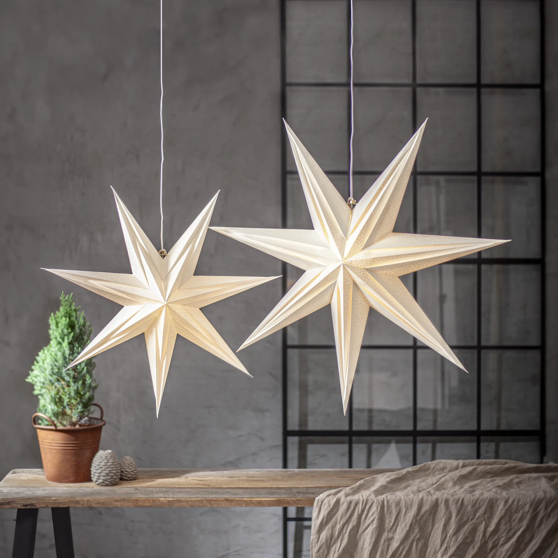 Holly Papierstern 60 cm, Weiß Star Trading
