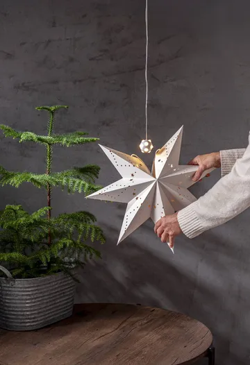 Lighty Lichterkette, Lichtquelle für Adventsstern - Weiße Kugel - Star Trading