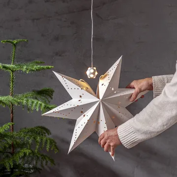 Lighty Lichterkette, Lichtquelle für Adventsstern - Weiße Kugel - Star Trading