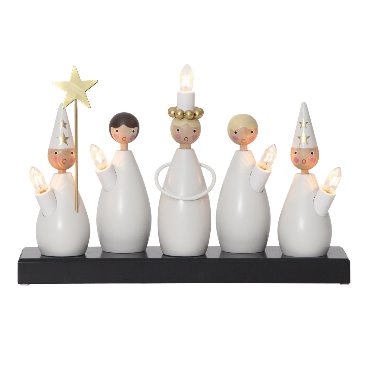 Star Trading Lucia-Chor Advents-Fensterleuchter Weiß