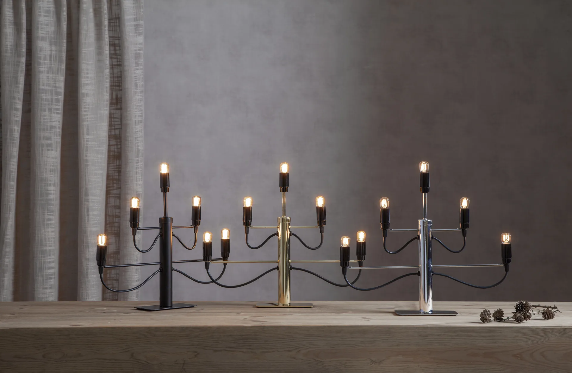 Milano 5 Kerzenständer 46cm, Chrom Star Trading