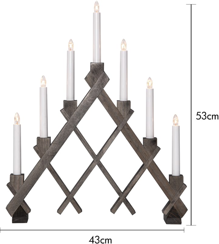 Rut 7 Holzleuchter 43 cm, Braun Star Trading