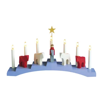 Staffans fålar Adventskerzenhalter 7 Lampen - Blau - Star Trading