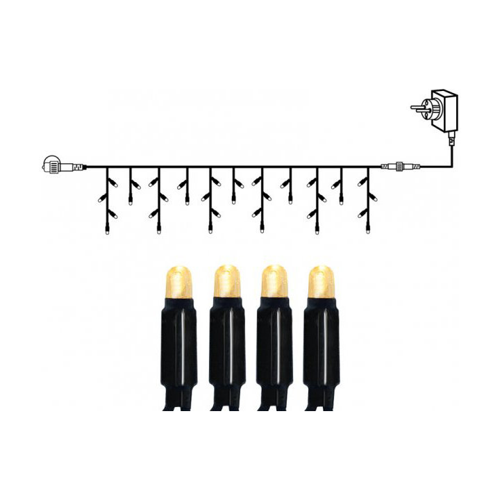 Star Trading Start System 24 Eiszapfengirlande 300x40 cm Schwarz