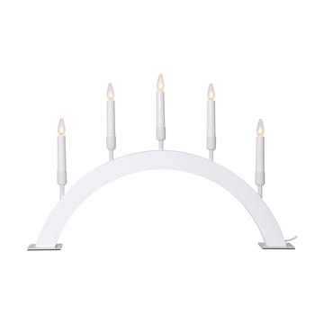 Windbogen-Adventsleuchter - Weiß - Star Trading