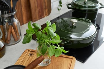 Staub Chistera tiefe Schmorpfanne Gusseisen Ø24 cm - Basilikumgrün  - STAUB