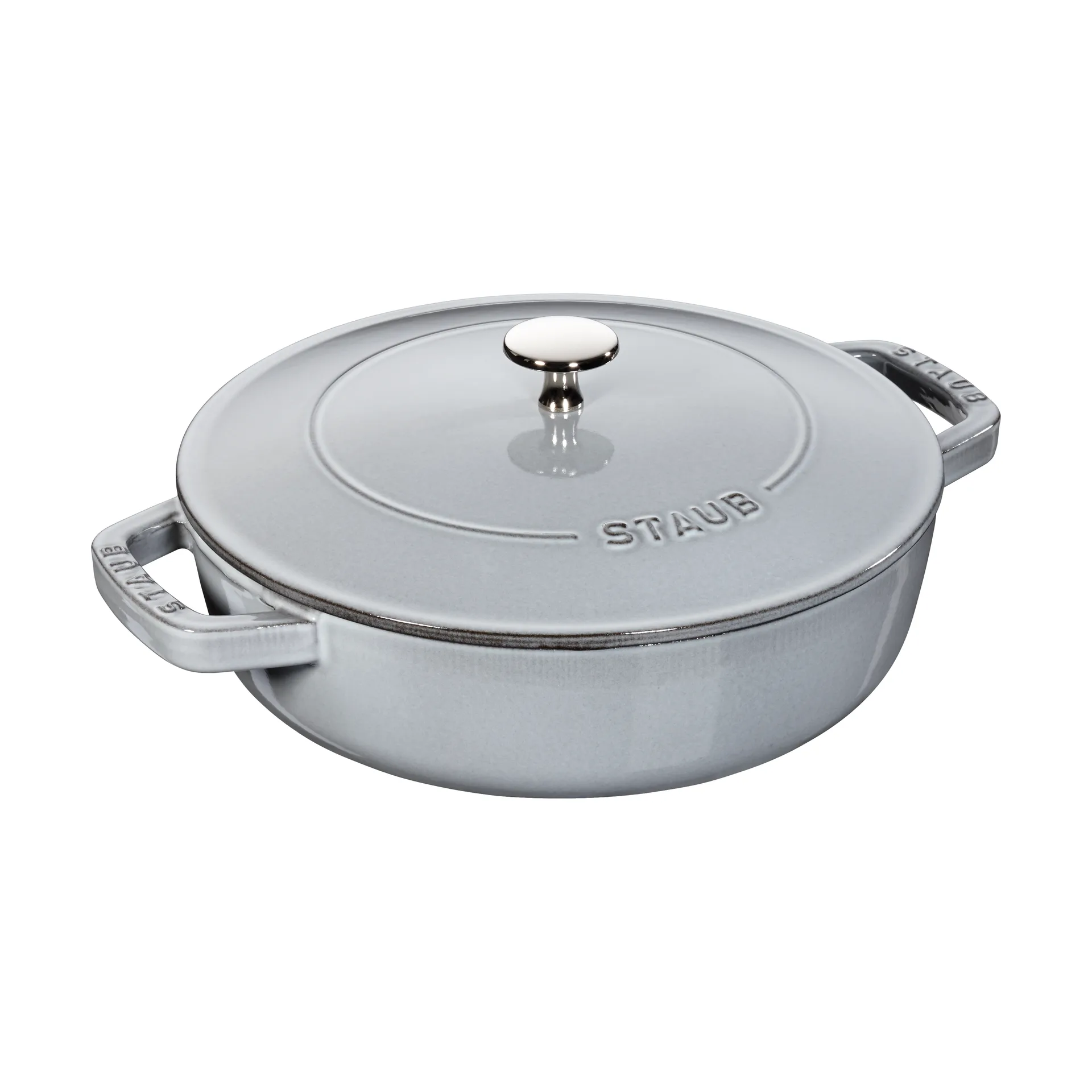 Staub Chistera tiefe Schmorpfanne Gusseisen Ø24 cm, Grafitgrau STAUB