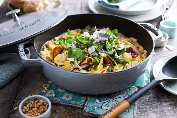 Staub Chistera tiefe Schmorpfanne Gusseisen Ø24 cm, Grafitgrau STAUB