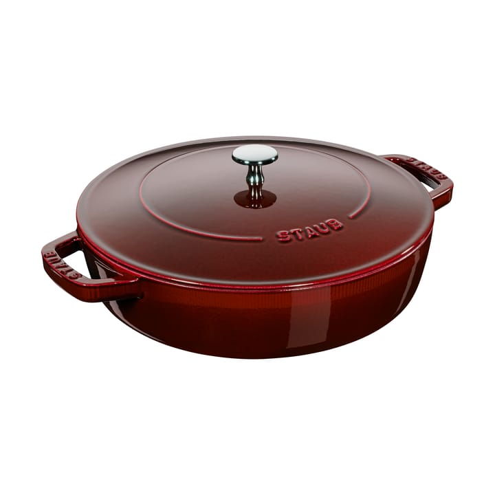 Staub Chistera tiefe Schmorpfanne Gusseisen Ø24 cm - Granatrot - STAUB