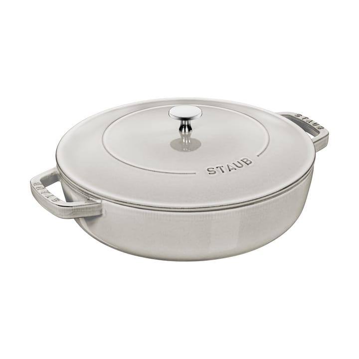 Staub Chistera tiefe Schmorpfanne Gusseisen Ø28 cm - White truffle - STAUB