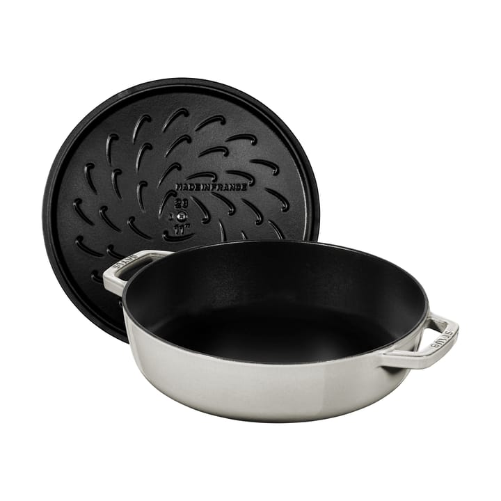 Staub Chistera tiefe Schmorpfanne Gusseisen Ø28 cm, White truffle STAUB