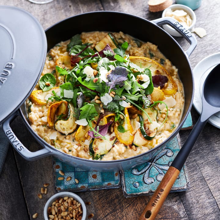 Staub Chistera tiefe Schmorpfanne Gusseisen Ø28 cm, White truffle STAUB