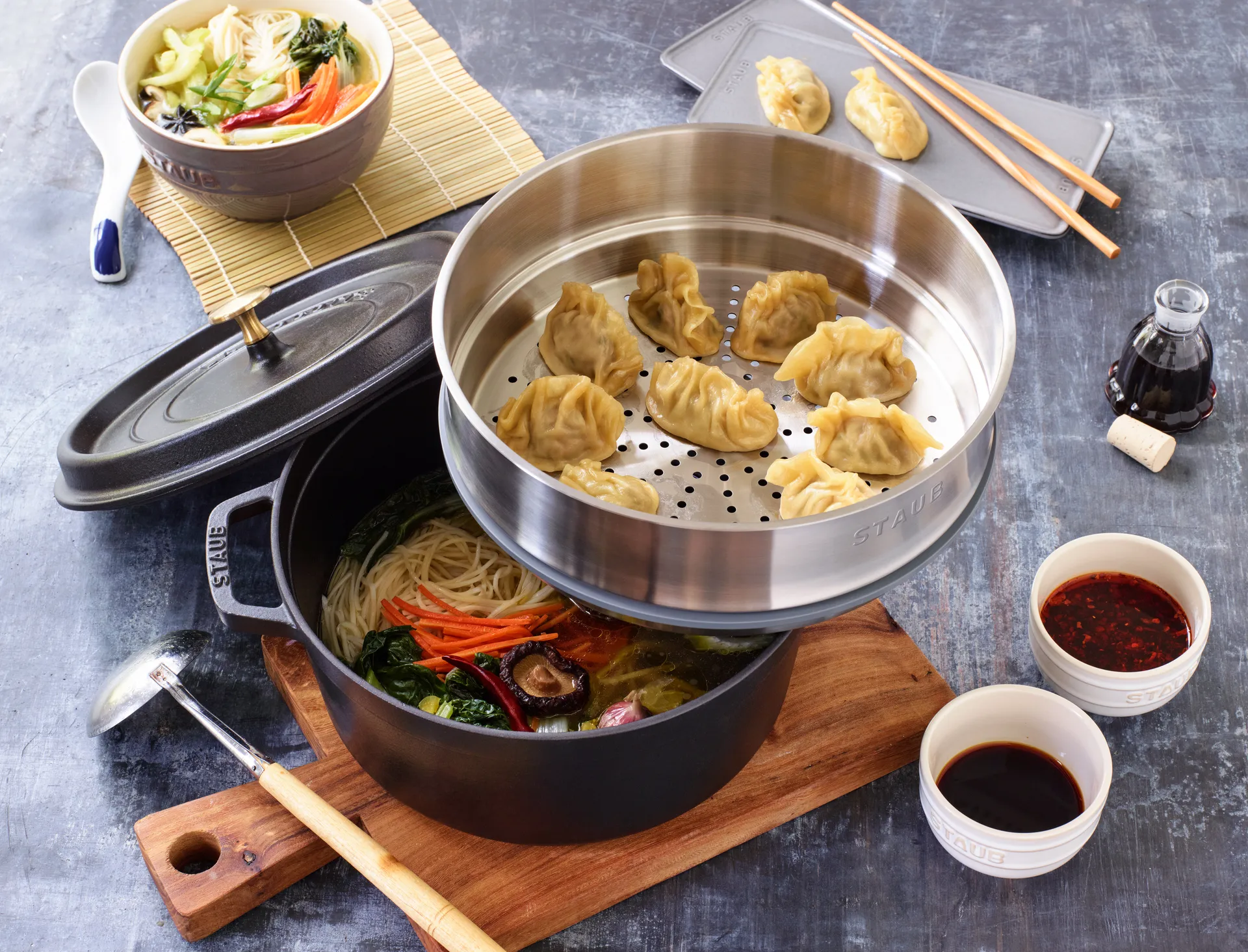 Staub Dampfgarer Einsatz Topf Ø26 cm, Edelstahl STAUB