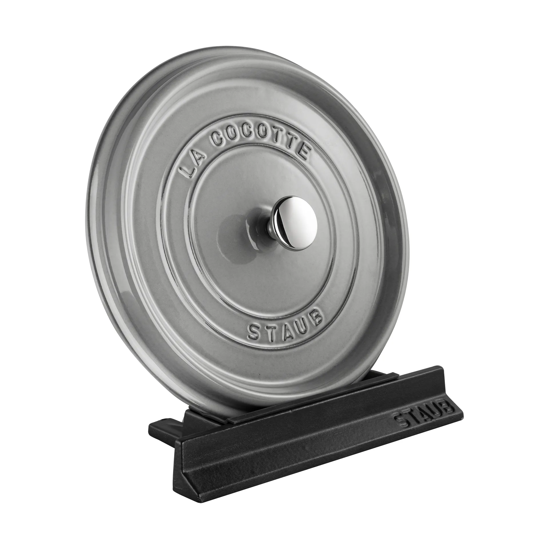 Staub Deckelhalter Gusseisen-Silikon, Schwarz STAUB