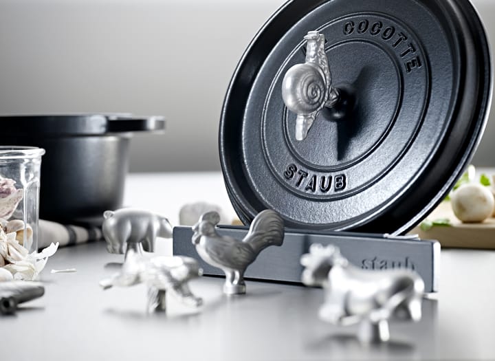 Staub Deckelhalter Gusseisen-Silikon, Schwarz STAUB