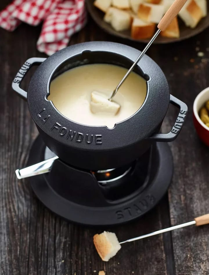 Staub Fondueset 1,1 l, Schwarz STAUB
