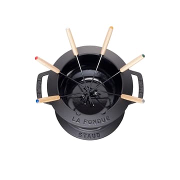 Staub Fondueset 1,65 l - Schwarz - STAUB