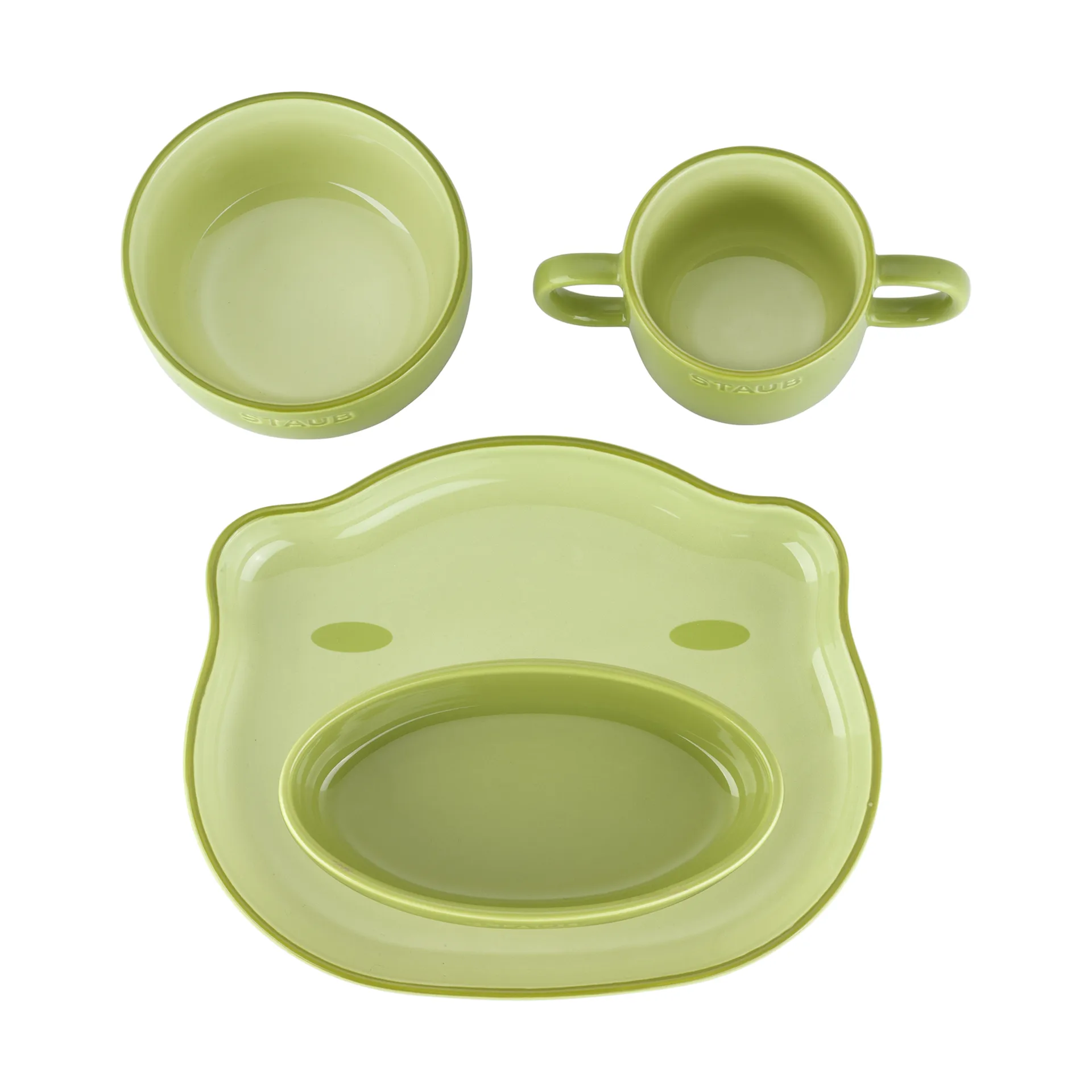 Staub Kindergeschirr 4 Teile, Grün STAUB