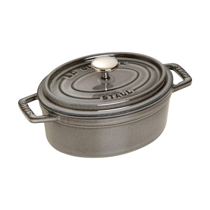 Staub La Cocotte ovaler Topf Gusseisen 0,6 L - Grafitgrau - STAUB