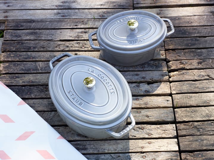 Staub La Cocotte ovaler Topf Gusseisen 0,6 L, Grafitgrau STAUB