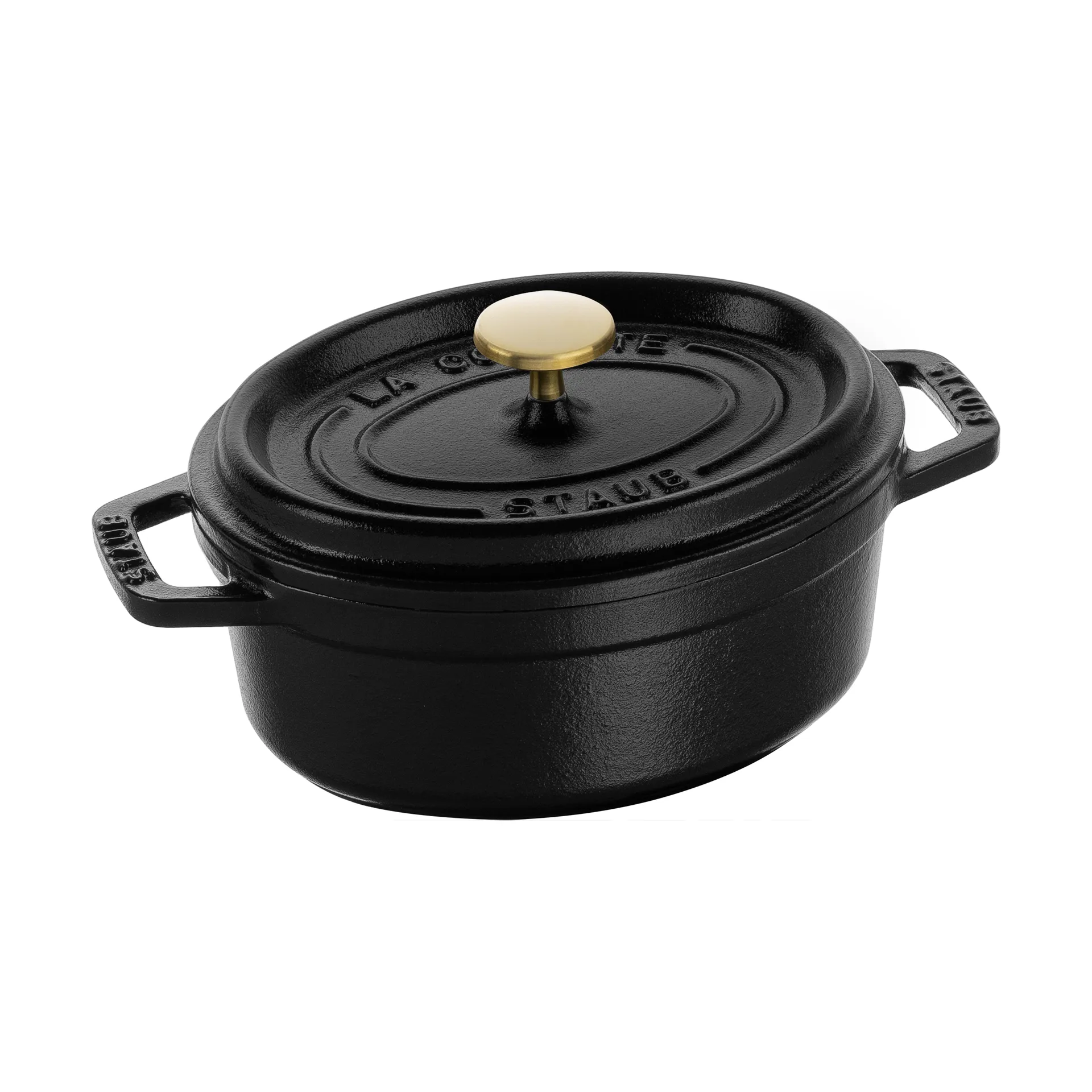 Staub La Cocotte ovaler Topf Gusseisen 0,6 L, Schwarz STAUB