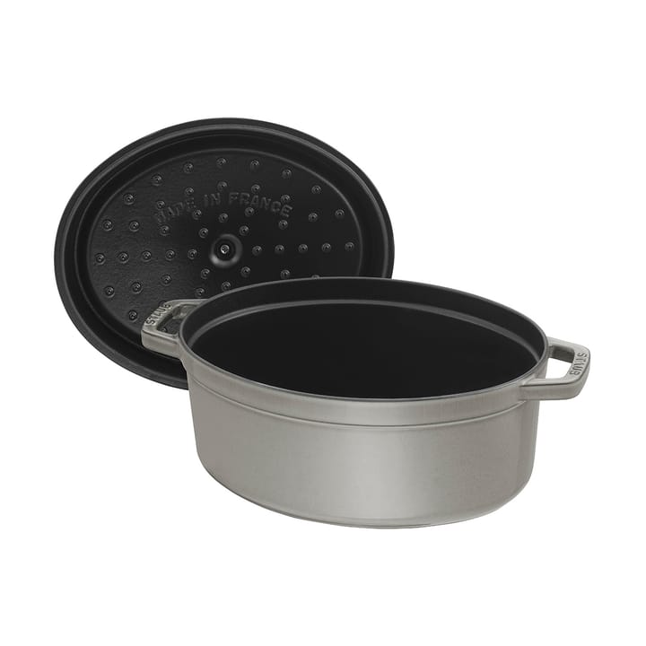 Staub La Cocotte ovaler Topf Gusseisen 1 L, Grafitgrau STAUB