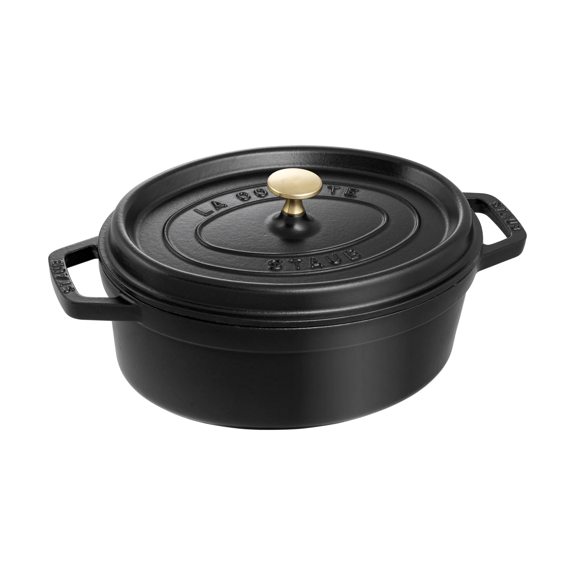 Staub La Cocotte ovaler Topf Gusseisen 3,2 L, Schwarz STAUB