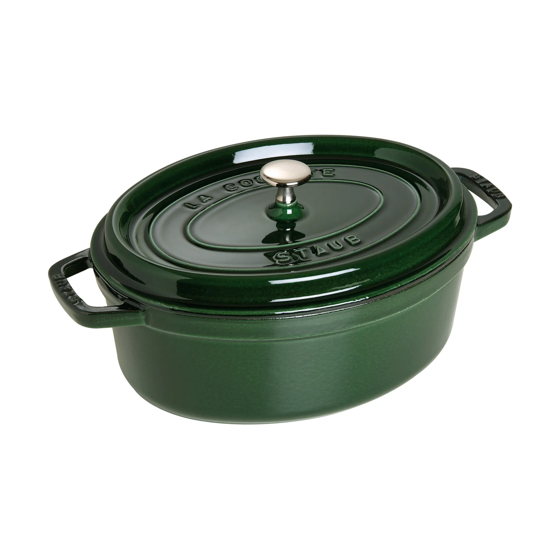 Staub La Cocotte ovaler Topf Gusseisen 4,2 L, Basilikumgrün STAUB