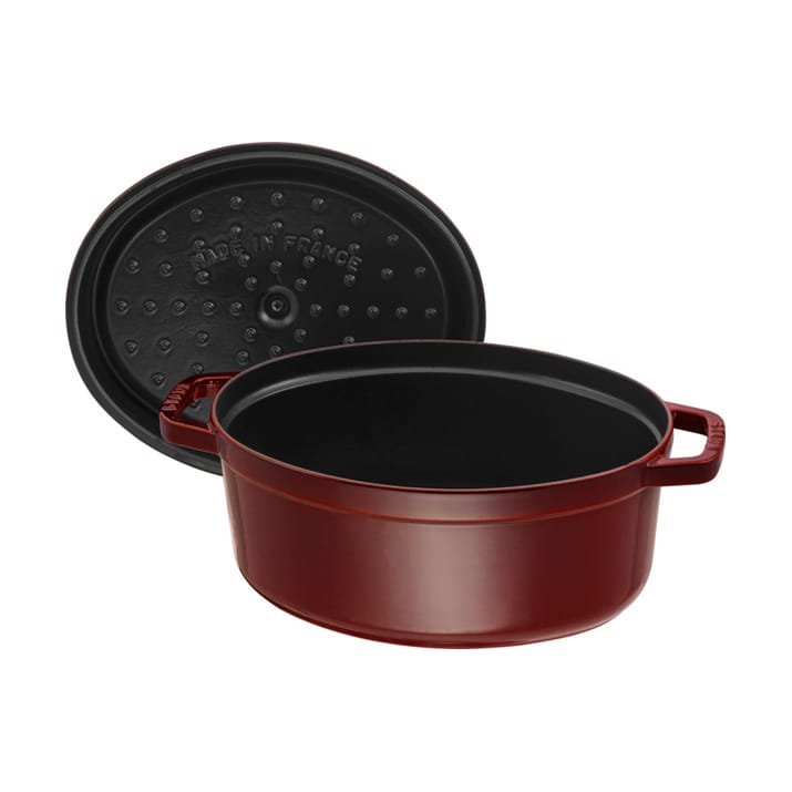 Staub La Cocotte ovaler Topf Gusseisen 4,2 L, Granatrot STAUB