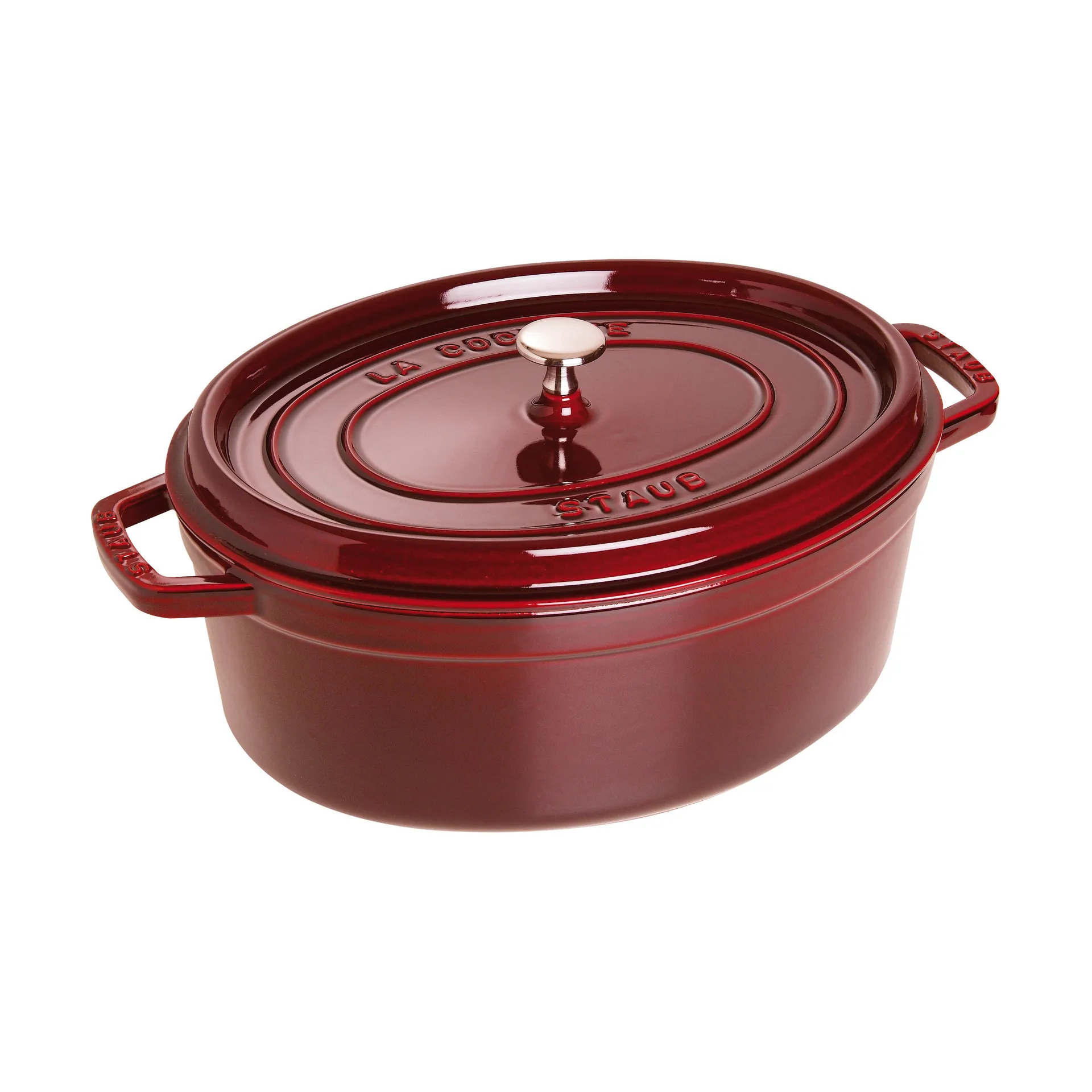 Staub La Cocotte ovaler Topf Gusseisen 5,5 L, Granatrot STAUB
