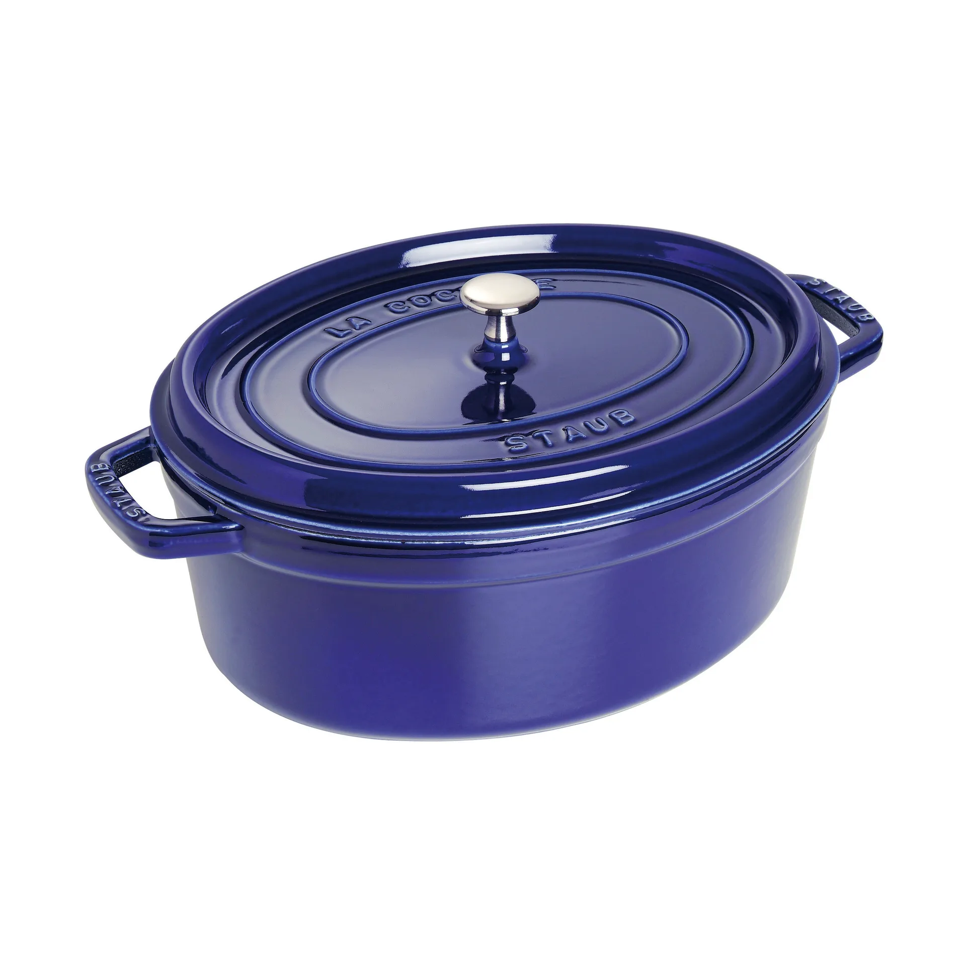 Staub La Cocotte ovaler Topf Gusseisen 6,7 L., Dunkelblau STAUB