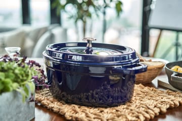 Staub La Cocotte ovaler Topf Gusseisen 6,7 L. - Dunkelblau - STAUB