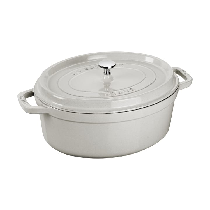 Staub La Cocotte ovaler Topf Gusseisen 6,7 L. - White truffle - STAUB