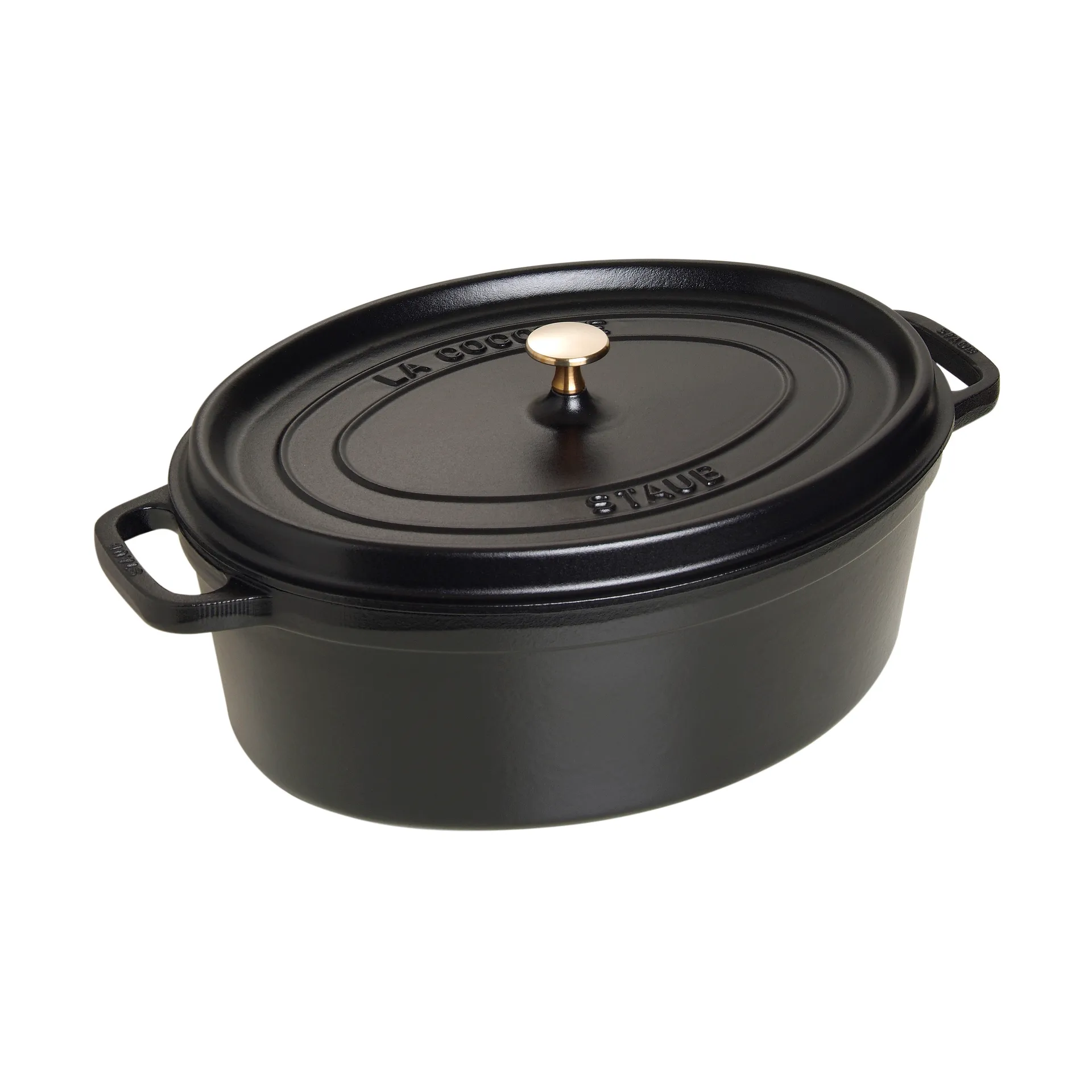 Staub La Cocotte ovaler Topf Gusseisen 8 L, Schwarz STAUB