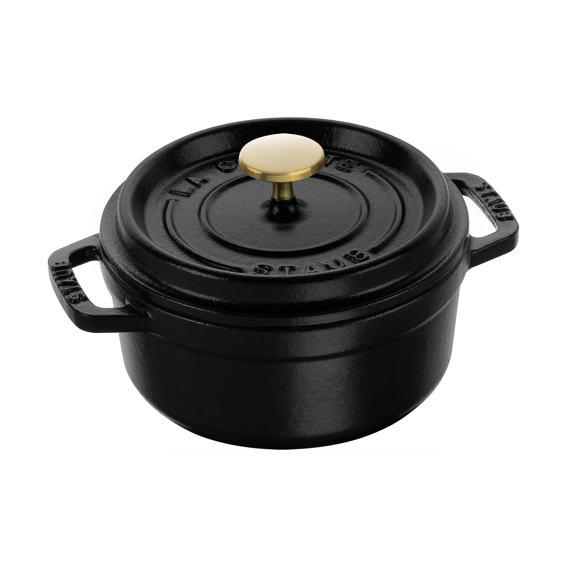 Staub La Cocotte runder Topf Gusseisen 0,4 L, Schwarz STAUB