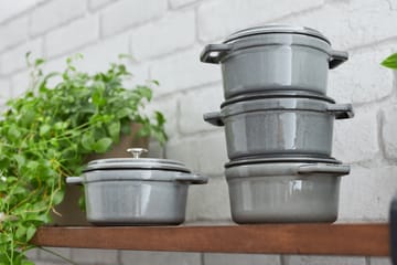 Staub La Cocotte runder Topf Gusseisen 0,8 L - Grafitgrau - STAUB