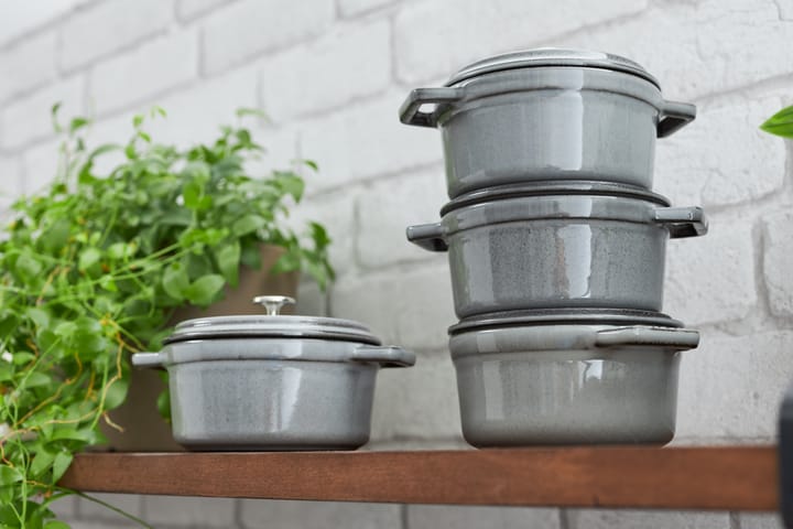 Staub La Cocotte runder Topf Gusseisen 0,8 L, Grafitgrau STAUB