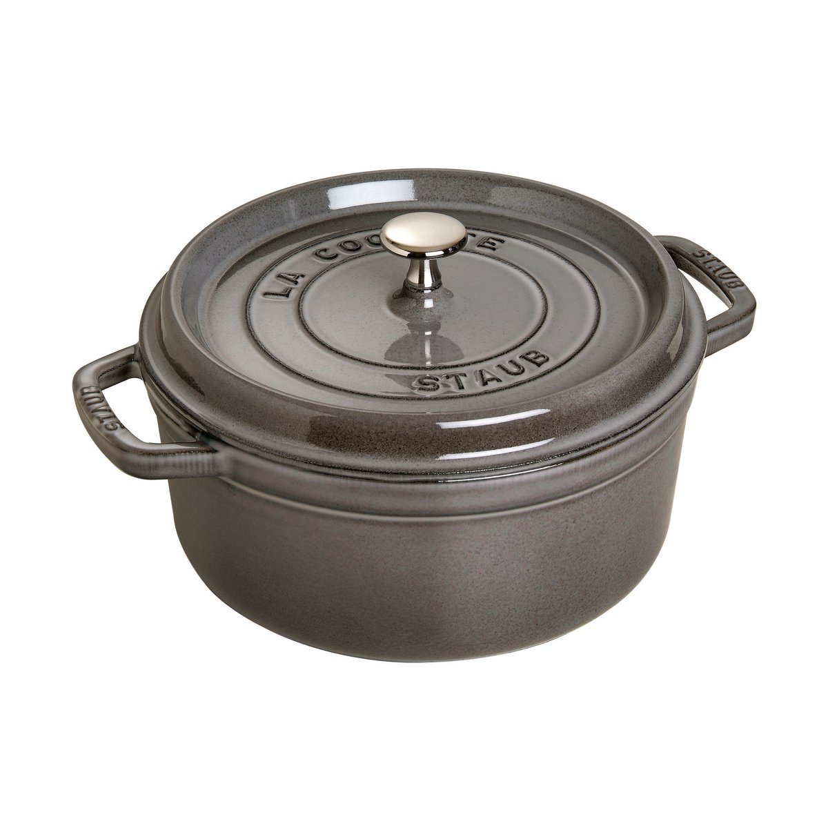 STAUB Staub La Cocotte runder Topf Gusseisen 1,7 L Grafitgrau