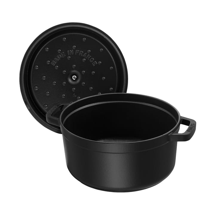 Staub La Cocotte runder Topf Gusseisen 2,2 L, Schwarz STAUB