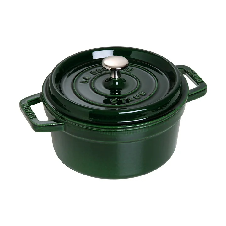 Staub La Cocotte runder Topf Gusseisen 2,5 L - Basilikumgrün - STAUB