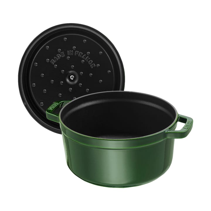 Staub La Cocotte runder Topf Gusseisen 2,6 L, Basilikumgrün STAUB
