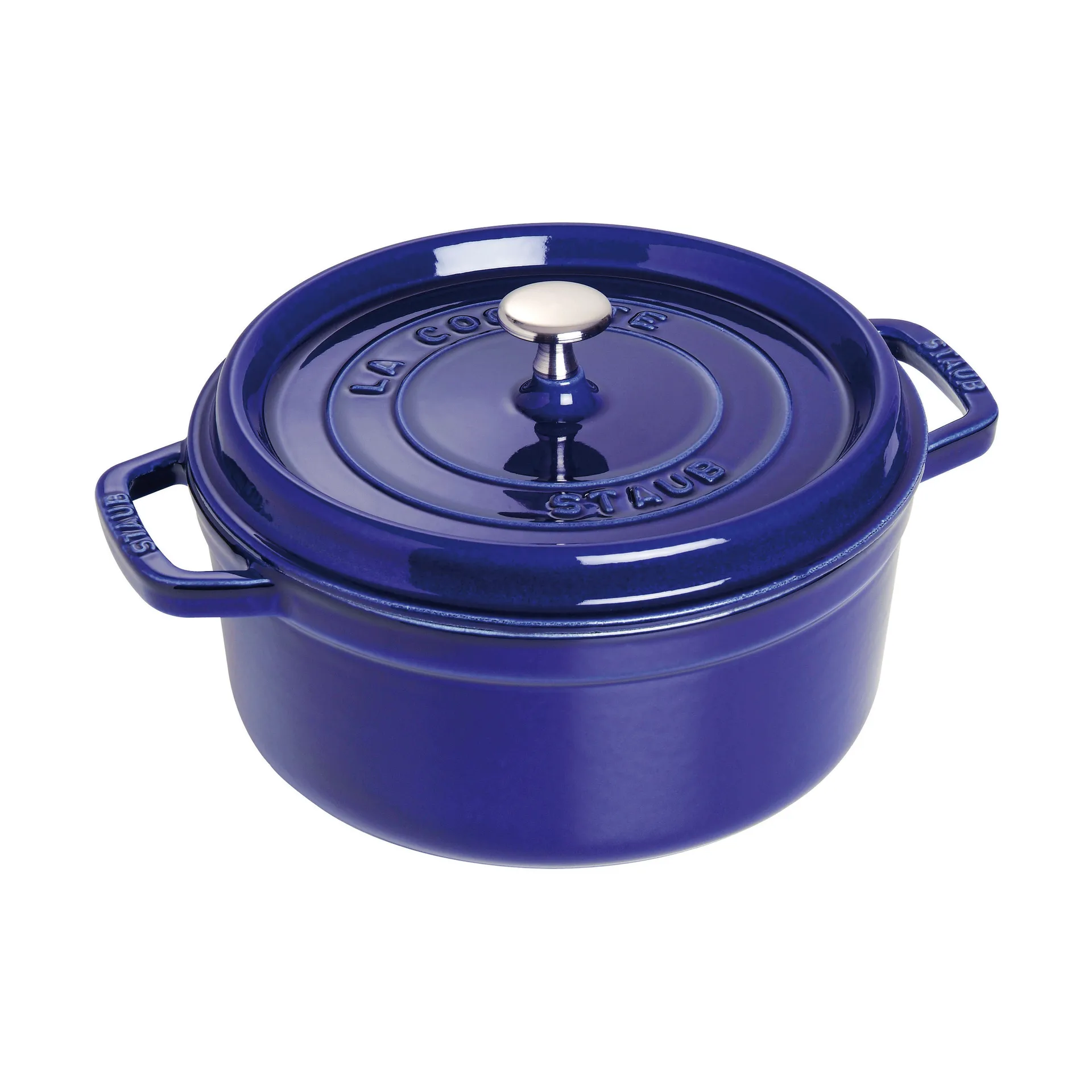 Staub La Cocotte runder Topf Gusseisen 2,6 L, Dunkelblau STAUB