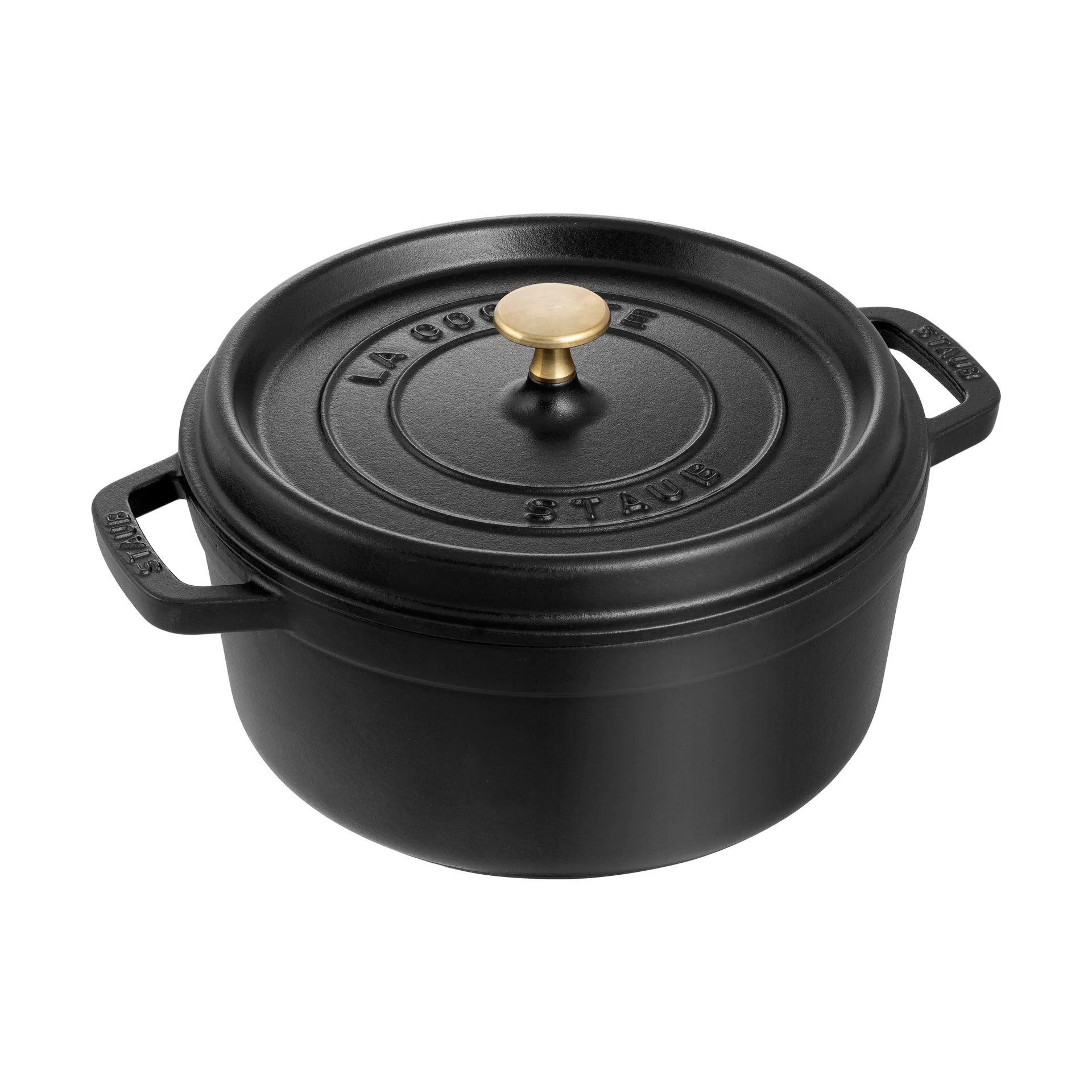 Staub La Cocotte runder Topf Gusseisen 2,6 L, Schwarz STAUB