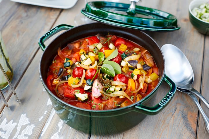 Staub La Cocotte runder Topf Gusseisen 5,2 l, Basilikumgrün STAUB