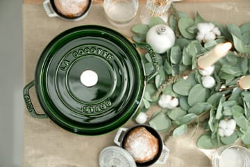 Staub La Cocotte runder Topf Gusseisen 5,2 l - Basilikumgrün - STAUB