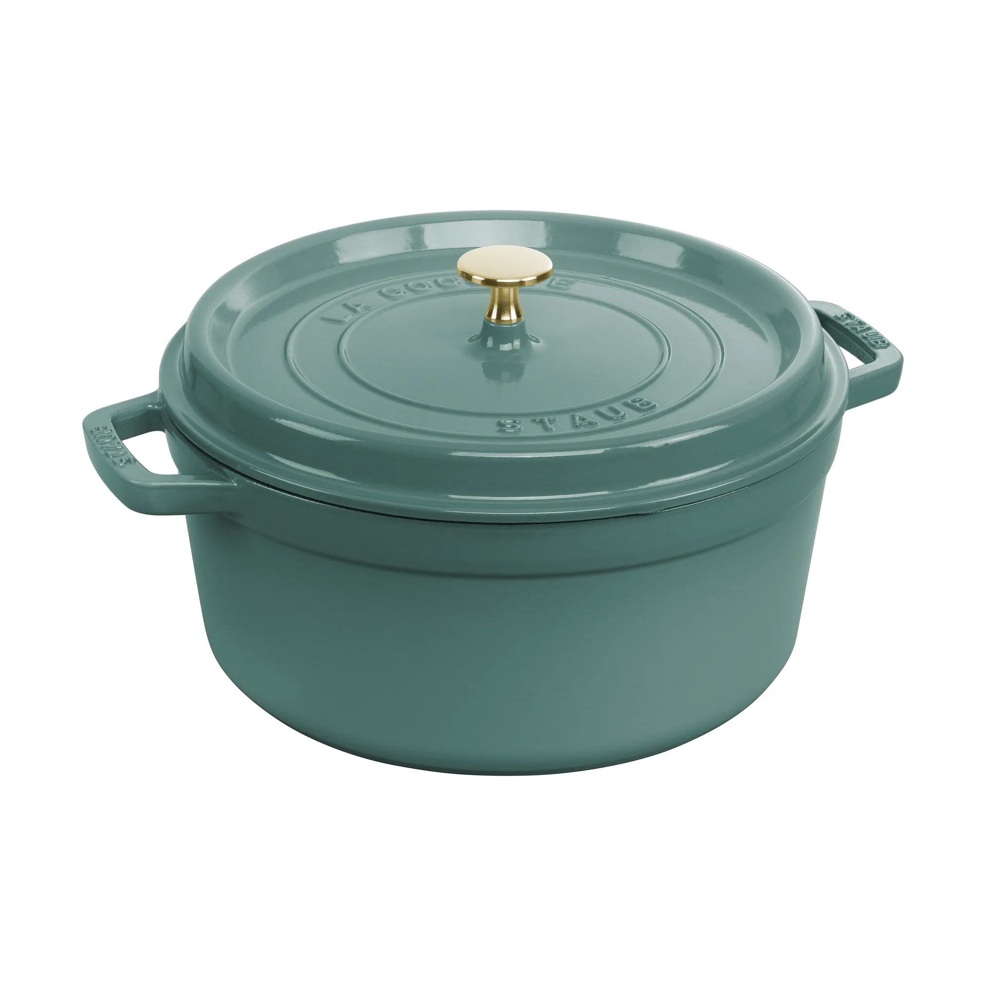 Staub La Cocotte runder Topf Gusseisen 5,2 l, Eukalyptus STAUB